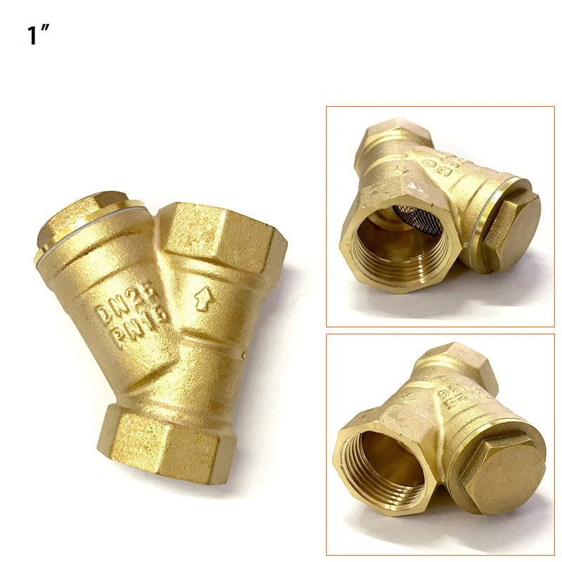 1/2" 3/4" 1" 2" 3" 4" Female Inline Y Mesh Strainer Threads Filter Brass filter valve Y Shaped Brass Strainer Filter Valve