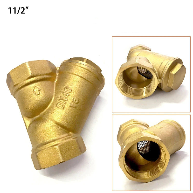 1/2" 3/4" 1" 2" 3" 4" Female Inline Y Mesh Strainer Threads Filter Brass filter valve Y Shaped Brass Strainer Filter Valve