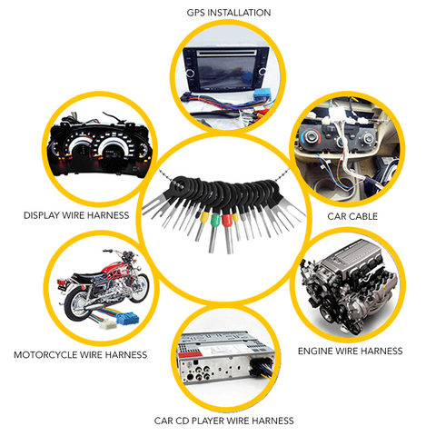 Multiple specifications Terminal Removal Tool Kit ¨C for Wire Plug Connector Repair